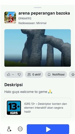 ayo guys mainin game saya ke2 cari nama user Roblox saya EPAN4193