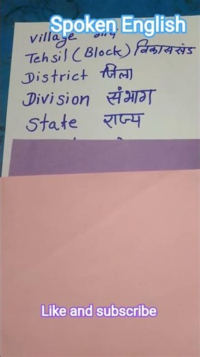 place word # which division do you live? ask questions about IN place # spoken English word