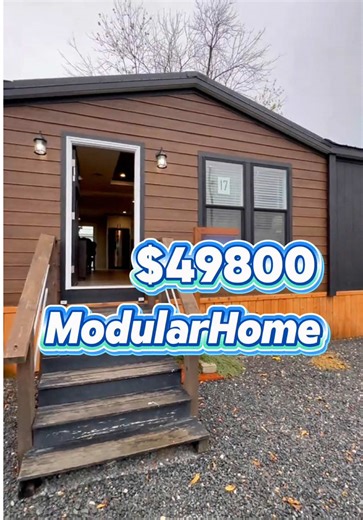 My friend asked me how much this house costs I said $49800 full set delivered He thought I missed a zero🤭 #ModularHome #FactoryBuiltHome #AffordableHousing #FastHomeBuild #PrefabHome