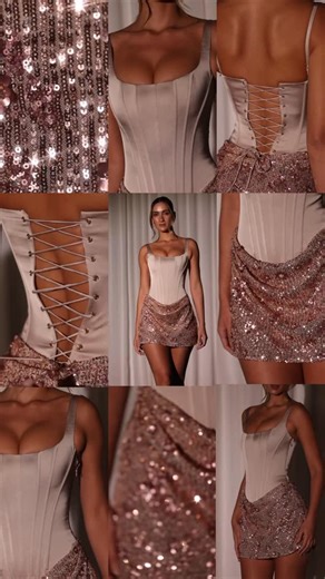 OH POLLY on Instagram: "Bring shine to the holiday season with the Eira mini dress - designed with a premium satin corset top half that hugs your body and finished with a draped sequin skirt at the hips for that sparkle✨✨ 🔎 EIRA mini dress."