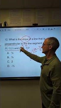 ASVAB Math, Find Slope of a Perpendicular Line Given Coordinates #asvab