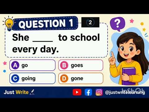 English Grammar Quiz | 10 Easy Grammar Questions with Answers | Improve Your English | Part 1