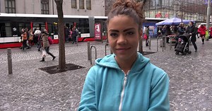 Czech Streets 90: Busty gypsy