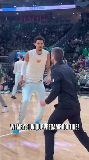 This Wemby pre-game routine is out of this world! 😳🛸#Wemby