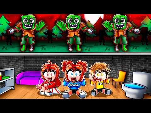 We Built a SAFE BASE to ESCAPE the ZOMBIE INVASION in Roblox!