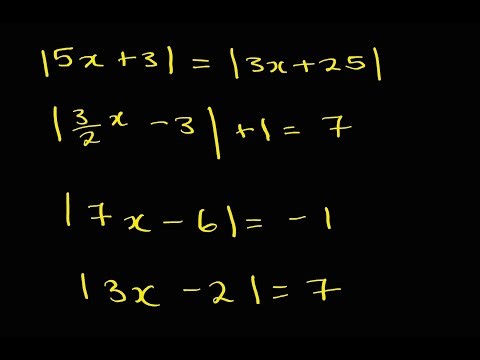 Solving Absolute (Modulus) Value equations 