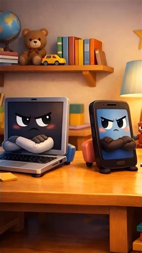 Why did the Laptop and Phone fight? #kidsstory #friendshipstory #LaptopAndPhone