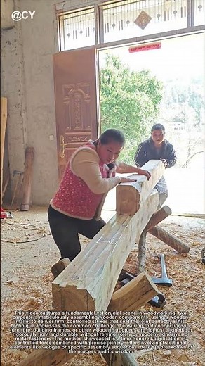 Assembling Wood with Precision & Force 🌾 | Traditional Joinery Technique