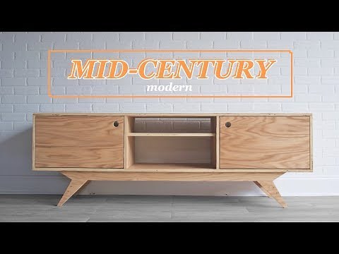 DIY Mid-Century Modern Media Console | #Woodworking