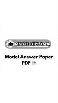 MSBTE Model Answer Paper PDF 📑 Download Now in one Click ✅ MSBTE New Update Exam 2023 #msbte