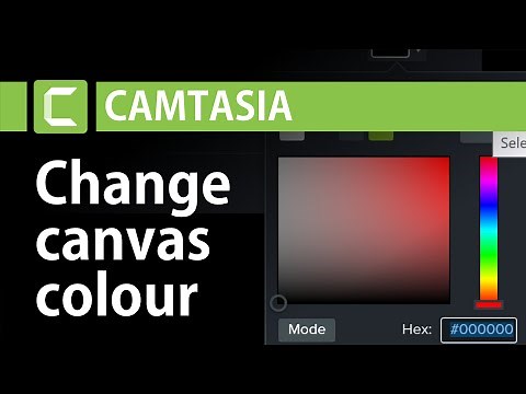 Change canvas color in Camtasia for Project Background