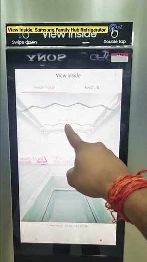 Samsung Family hub Refrigerator ⚡️ View inside with Inbuilt camera #samsung #homesecurity #tech