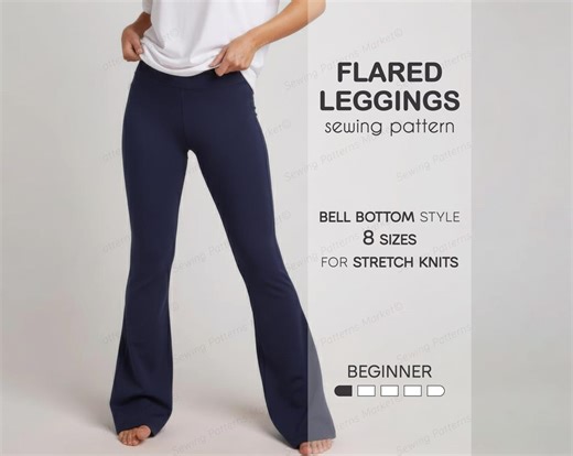 Flare Leggings Pattern, Flared Pants Sewing Pattern, Yoga Pants Pattern for Women - Etsy UK