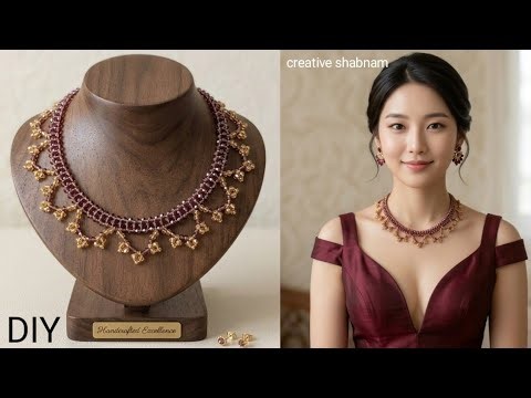 🌸 Stylish Beaded Necklace | Handmade Jewelry Making Tutorials | diy jewelry