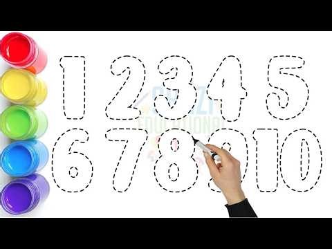 How to Draw Numbers 1 to 10 Easy Step by Step for Kids