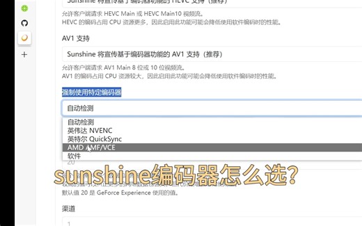【sunshine串流】sunshine串流编码器的选择p2