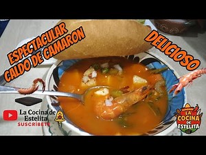 !¿Cómo Hacer CALDO de CAMARON Casero 🍤? Receta FACIL y DELICIOSA con mucho sabor !