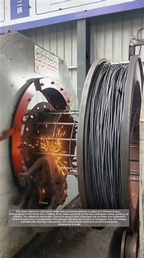Factory Wire Production – Real-Time Grinding and Welding Process!