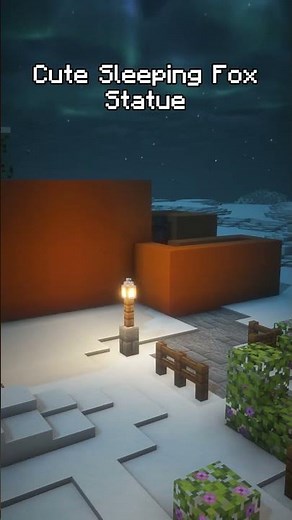 Sleeping Fox Statue | Cute Minecraft Builds | #shorts #minecraft