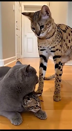 Savannah Kitten Bullied - Mother CatEnds It