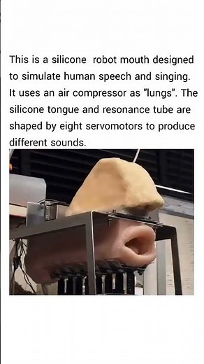 This is a silicone robot mouth designed to simulate human speech and singing.
