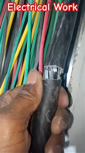 Electrical Work | ▶️ Cable insulation Remove #shorts #cable #electrical