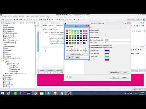 how to change console background color in eclipse