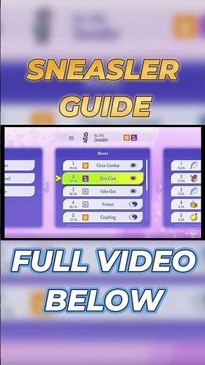 EVERYTHING YOU NEED TO KNOW ABOUT SNEASLER IN POKEMON CHAMPIONS!