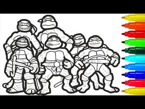 TMNT Educational Coloring Pages For Children | TMNT Coloring Pages