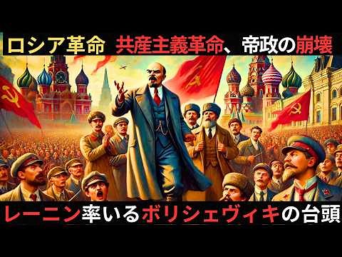 ロシア革命の真実：なぜ1917年ロシアは革命に突入したのか？わかりやすく解説！帝政の終焉、レーニン率いるボリシェヴィキが政権を掌握、スターリンによる近代化と粛清【歴史解説】