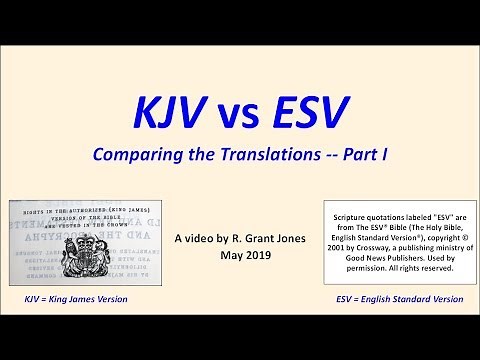 KJV vs ESV, Part I -- the Old Testament