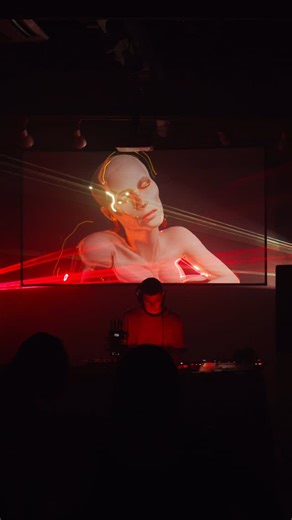 Spencer Sterling on Instagram: "Clip from the last @palacio_palace show. Had fun melting a live camera feed while @pignosee_ was performing using #streamdiffusion , #notchvfx and #touchdesigner and tracing it with #lasers Next show will be on the 28th at @theearlgallery See @palacio_palace for details."