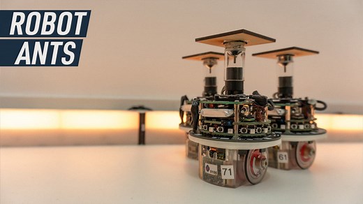Watch a swarm of robots lay artificial pheromones like ants