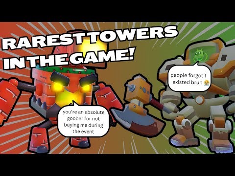 USING THE RAREST TOWERS IN WORLD DEFENDERS! (Roblox)