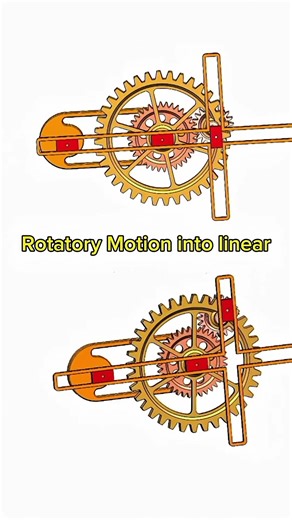 Rotary motion of gears into linear motion || Mechanical power mechanism #3d #cad #3dmodel