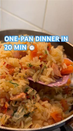 Quick One-Pan Rice & Meat Dinner | Ready in 20 Mins! 🥘