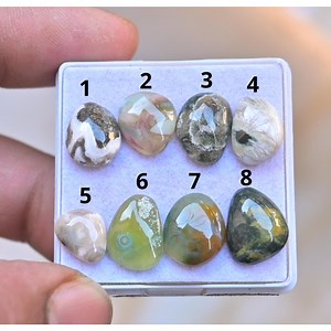 Natural Ocean Jasper Smooth Fancy Shape Gemstone High Quality for Jewelry Making Item Code A208 - Etsy