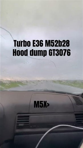 Crazy sounding hood dumped Turbo E36 #e36 #turbo #m50 m52 #boosted #drift #project #car #race #bmw