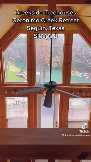 Geronimo Creek Retreat is conveniently located in Seguin, Texas approximately 30 minutes east of San Antonio! The perfect place for a quick getaway!! Each of our Creekside Treehouses sleep up to 8 guests, have a full kitchen, full bath, WiFi, Smart TV, large deck overlooking the creek and spacious outdoor cooking & entertainment space! Complimentary amenities include Kayaking, Paddle Boarding, Fishing Pond, Game Room, Hot Tub, Sports Courts and so much more!!! Book your Treehouse stay today at h