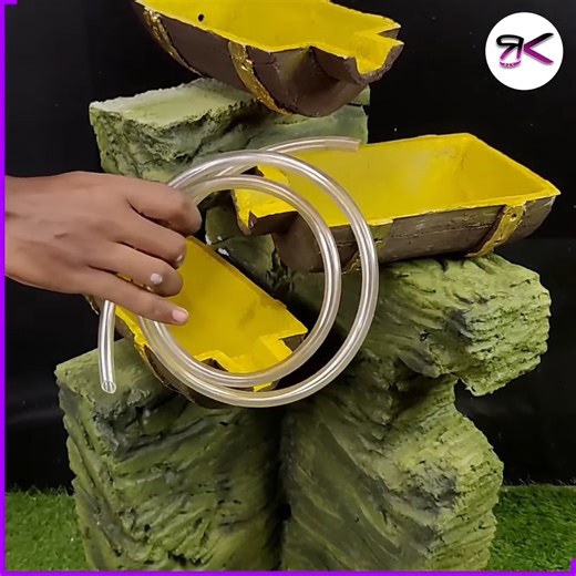 An Amazing Concrete Waterfall Fountain 💦✨ #diy #concrete #fountain | RusticKraft