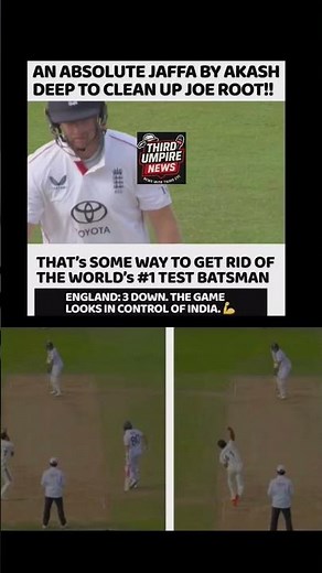What a Peach by Akash Deep! Joe Root Clean‑Bowled in History‑Making Edgbaston Knockout! #akashdeep