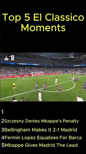 El Clasico Highlights 2025 | Barcelona vs Real Madrid | All Goals & Key Moments | La Liga #shorts