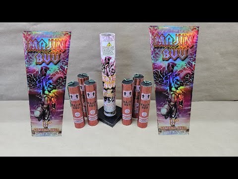 What's inside a Majin Buu 8" color canister shell firework?