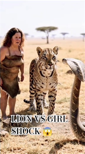 She Attacked The Lion… Then The Snake Struck First In The Dark 🐍🦁 #survivalstory #prehistoriclife
