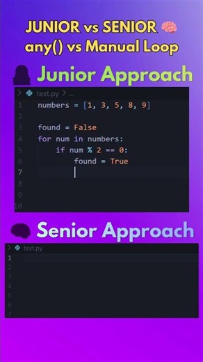 One Python Function Replaces This Entire Loop 👀 | any() #python #learnpython #lambdafunction #shorts