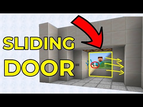 How to build a 3X3 SLIDING DOOR in Minecraft