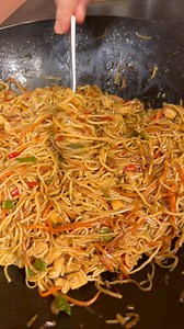 Chinese Chicken Noodles Ingredients • 250 g noodles • 400 g chicken breast • 1 large onion or 2 small onions • 1 red bell pepper • 1 red chili pepper • 2 small carrots or 1 large carrot • 3 green onions For the sauce: • ½ cup soy sauce • 2 tbsp sweet chili sauce • 2 tbsp teriyaki sauce For cooking: • 4–5 tbsp olive oil or any vegetable oil • Salt & black pepper to taste ⸻ Preparation 1. Cook the noodles according to package instructions. Drain and set aside. 2. Heat the oil in a pan or wok over 