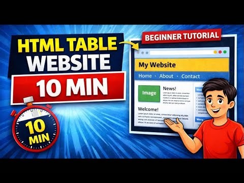 Create Website Using HTML Table in 10 Minutes | Beginner Tutorial | Answer Academy