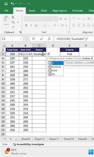How to use Nested IF Formulas in Excel (Multiple Conditions) #NestedIF #ExcelFormulas#MicrosoftExcel