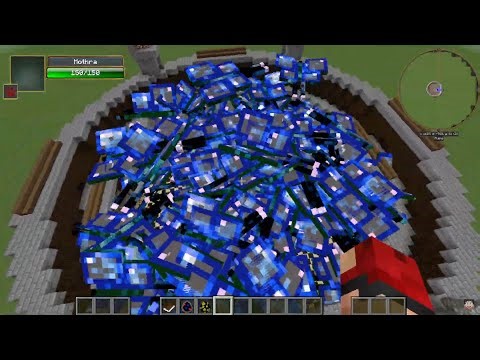 Minecraft: Ka-Boomdagger | 100 Mothras (OreSpawn) vs. 1 Mothra (Godzilla Mod by Tihyo)